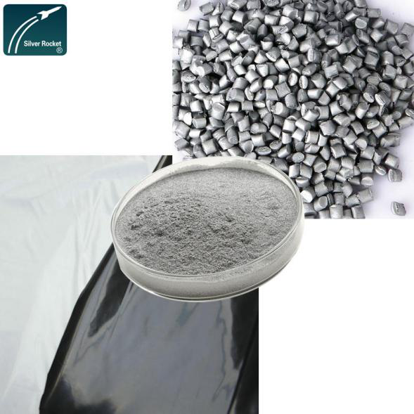 Aluminum powder and paste for plastic films